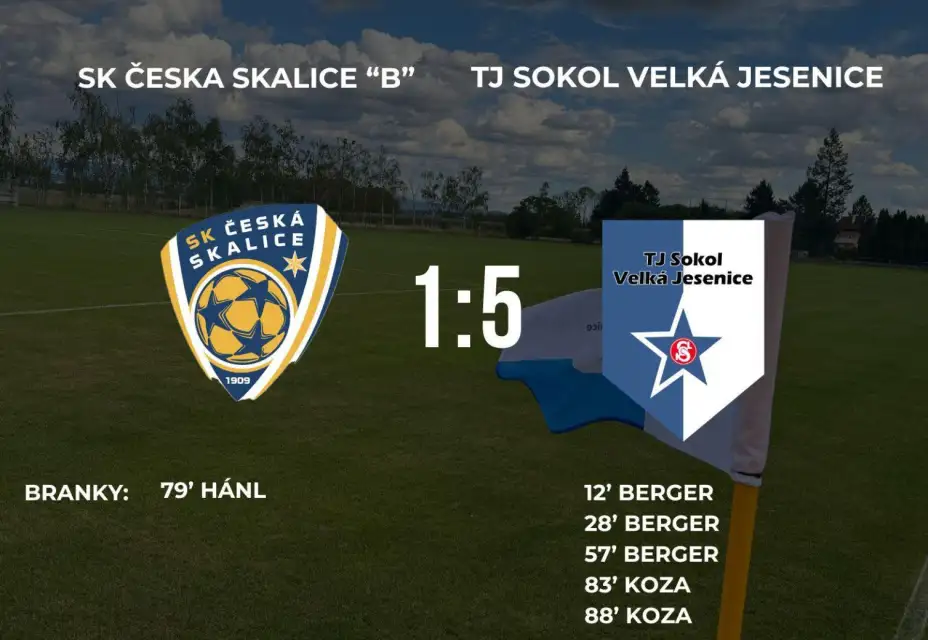 Pikantní souboj Skaličáků vyšel lépe Velké Jesenici