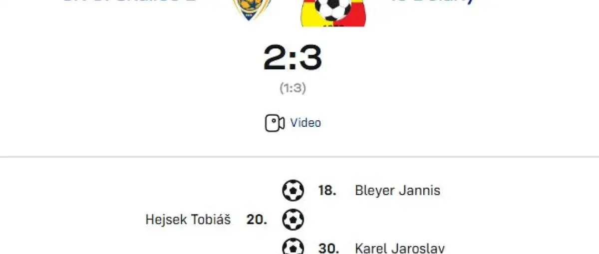 Béčko nezvládlo derby proti Dolanům