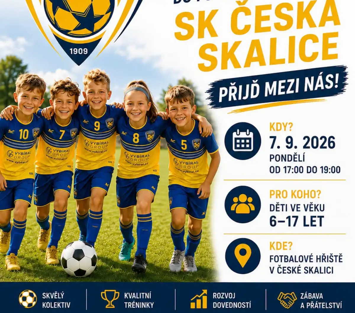 Nábor do fotbalového klubu SK Česká Skalice