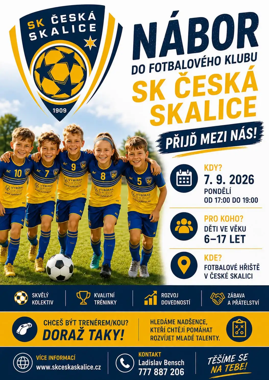 Nábor do fotbalového klubu SK Česká Skalice