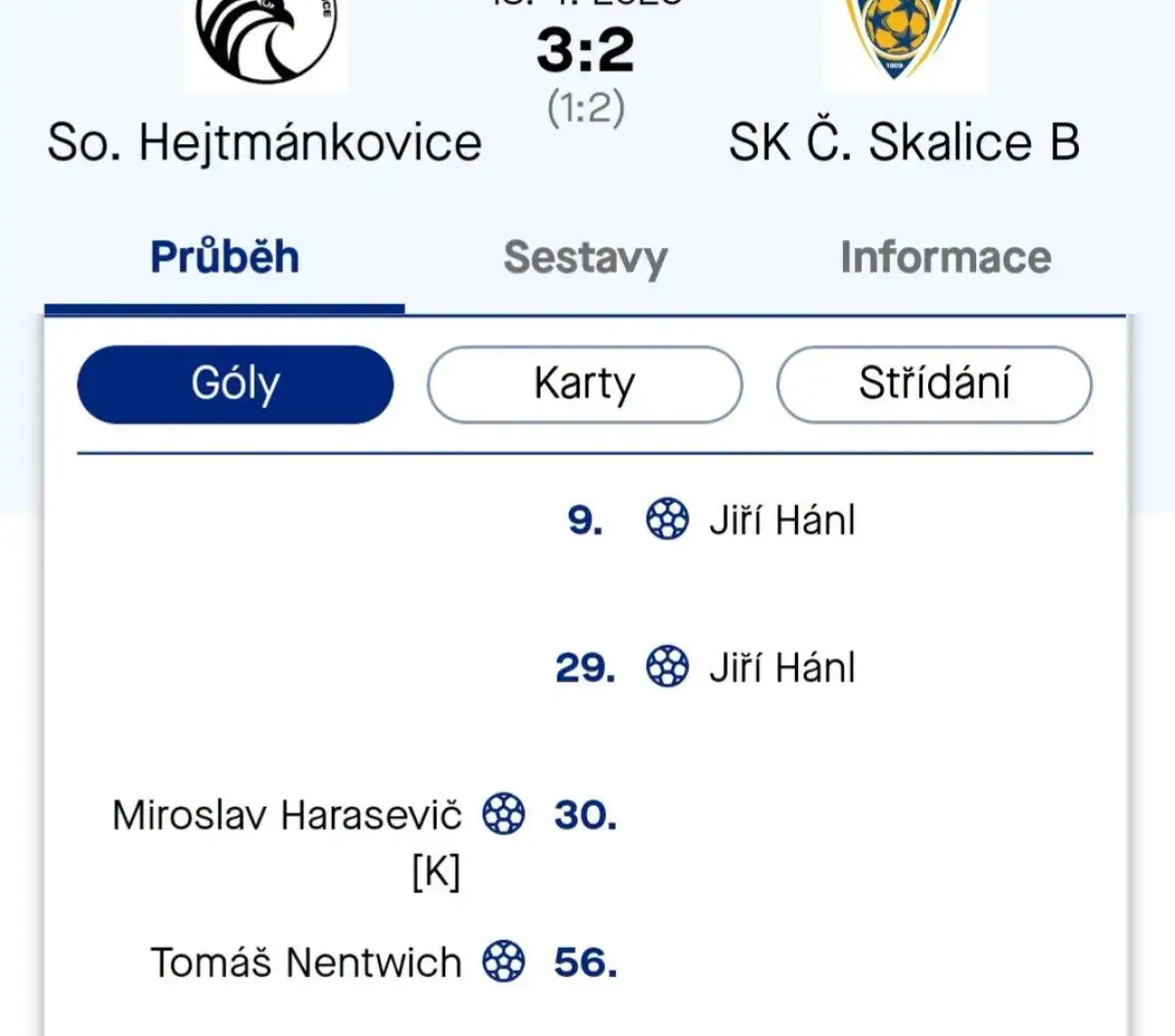 Jirka Hánl v duchu fair play odmítl za béčko vyrovnání