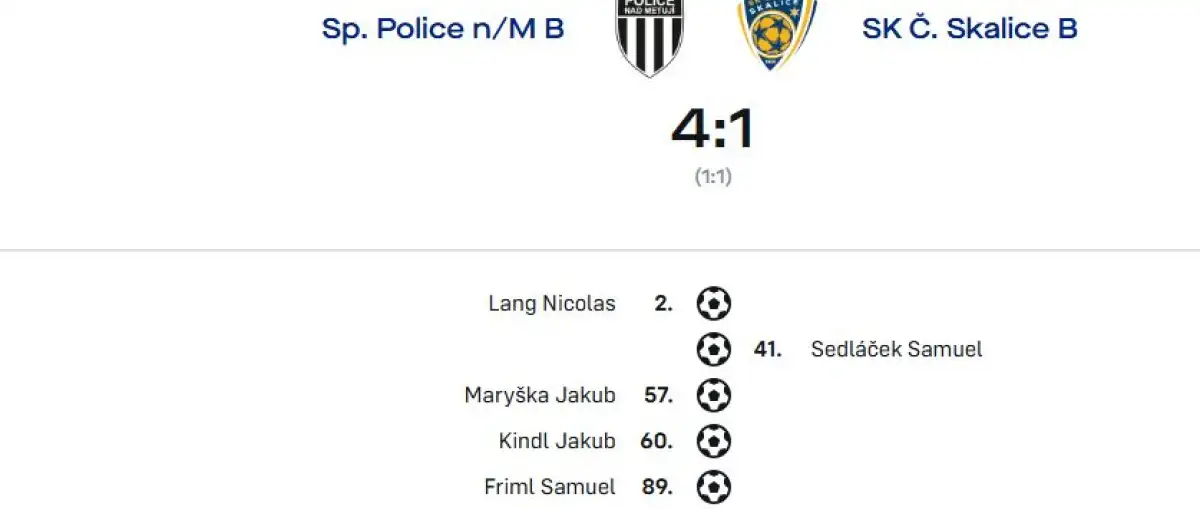 V duelu béček Skalice nestačila na Polici